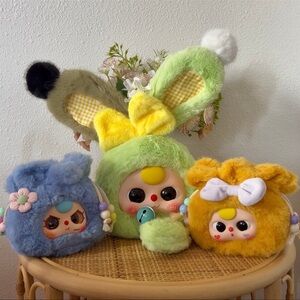 Baby three lucky rabbit zipper & lucky bag pouch - bundle